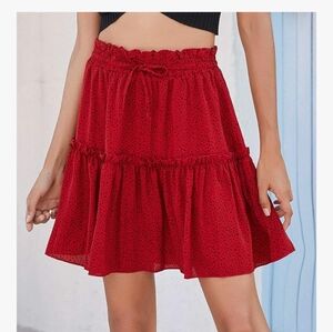 Red Polka Dot Women's Skirt